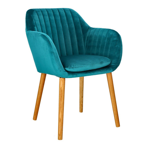 Upholstered Chair Emilia Velvet, bottle green