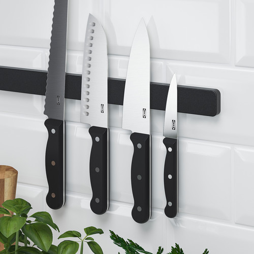 HULTARP Magnetic knife rack, black, 38 cm