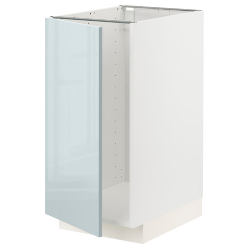 METOD Base cab f sink/waste sorting, white/Kallarp light grey-blue, 40x60 cm