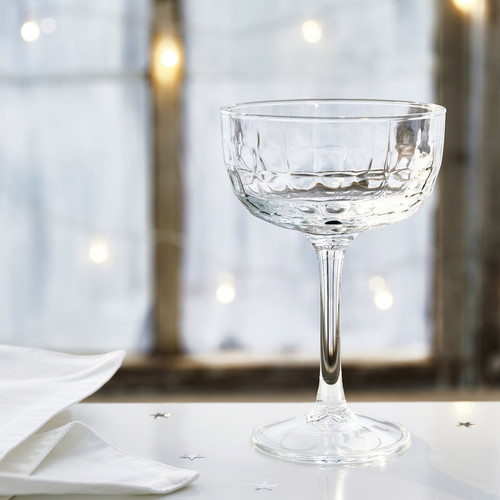 FRÖJDA Champagne coupe, clear glass, 20 cl