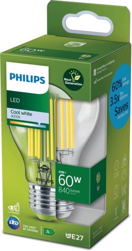 Philips LED Bulb A60 E27 840 lm 4000 K