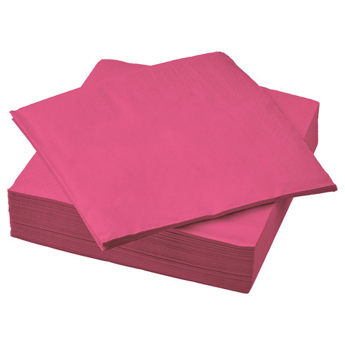 FANTASTISK Paper napkin, bright pink, 40x40 cm, 50 pack