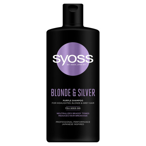 Schwarzkopf Syoss Blonde & Silver Shampoo Anti Yellow Tones  440ml