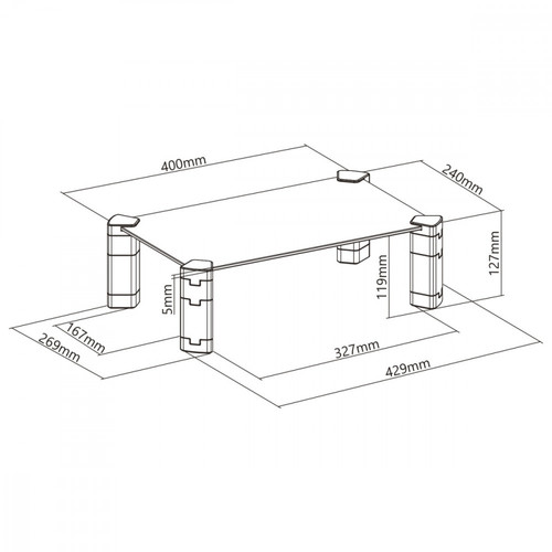 MacLean Ergonomic Monitor Stand MC-934