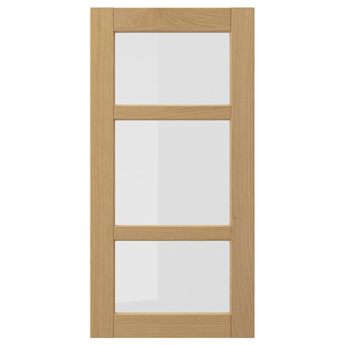 FORSBACKA Glass door, oak, 40x80 cm