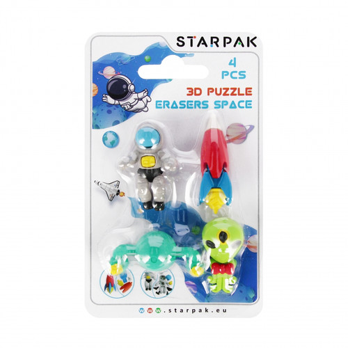 Starpak 3D Puzzle Erasers 5pcs Space