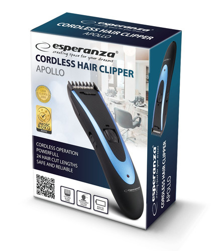 Esperanza Hair Clipper Apollo, black/blue