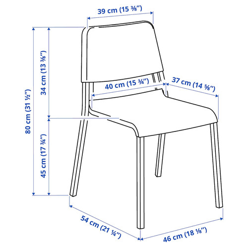 VANGSTA / TEODORES Table and 6 chairs, white/white, 120/180 cm