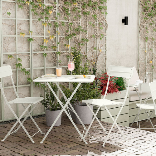 SUNDSÖ Table, off-white outdoor, 65x65 cm