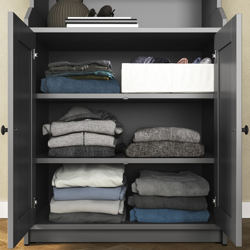 HAUGA Storage combination, grey, 208x116 cm