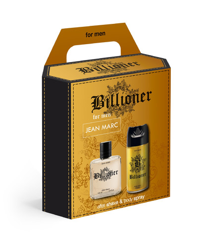 JEAN MARC Billioner Gift Set for Men - Deodorant & After Shave