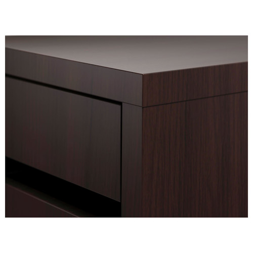 MICKE Drawer unit on castors, black-brown, 35x75 cm