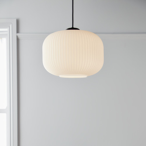 GoodHome Pendant Lamp Walgis 30W E27, chrome/white