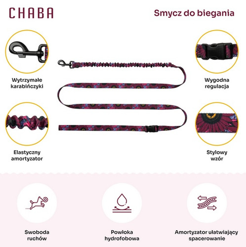 CHABA Dog Leash for Running Story III M 25mm/280cm Lakota