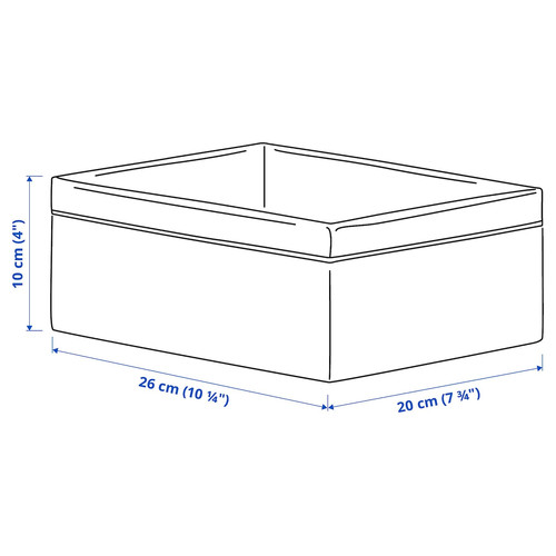 BAXNA Organiser, grey, white, 20x26x10 cm