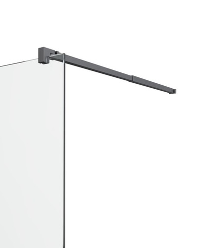 GoodHome Walk-in Shower Beloya 100 cm, transparent/black