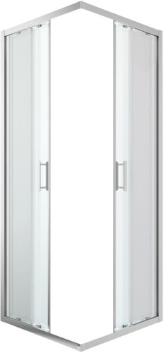 GoodHome Shower Enclosure Beloya 80x80x195cm, chrome/transparent