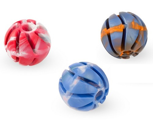 Dog Chew Toy Spiral Ball 6cm, 1pc, assorted colours