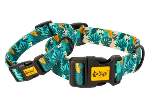 Dingo Adjustable Dog Collar City - Monstera 2.0cm/45cm