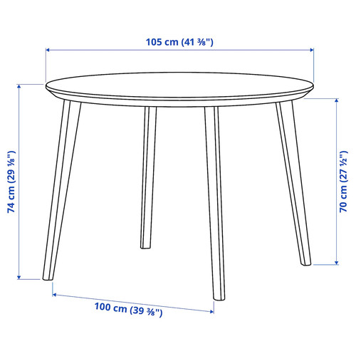 LISABO / KARLPETTER Table and 4 chairs, black/Gunnared light green black, 105 cm