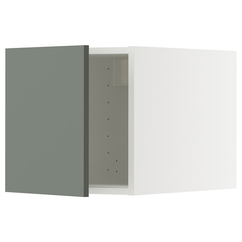 METOD Top cabinet, white/Nickebo matt grey-green, 40x40 cm