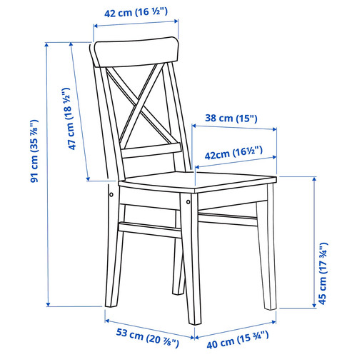 INGOLF Chair, brown-black