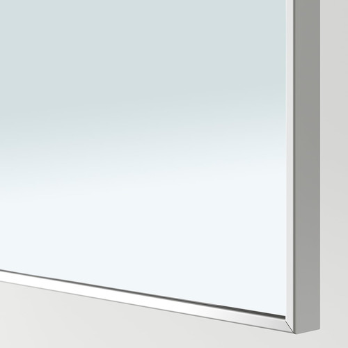 STRAUMEN Door with hinges, mirror glass, 40x180 cm