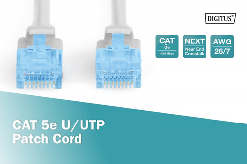 Digitus Patch Cord U/UTP cat.5e PVC 2m, grey