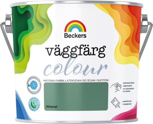 Beckers Matt Latex Paint Vaggfarg Colour 2.5l mineral