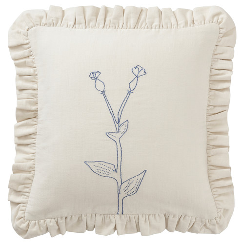 ÅKERNEJLIKA Cushion cover, white embroidery, 50x50 cm