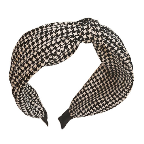 Headband Head Band with Bow, dogtooth