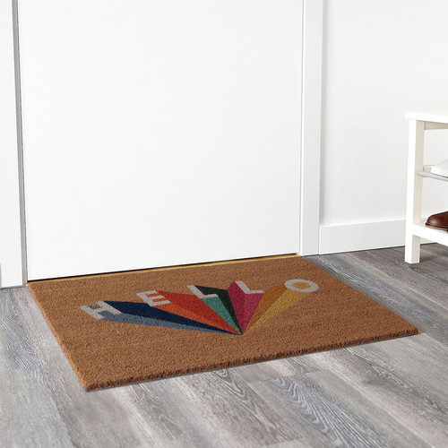 GÅNGGATA Door mat, multicolour, 60x90 cm
