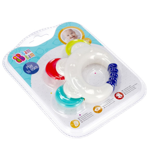 Bam Bam Rattle 1pc, assorted colours, 3m+