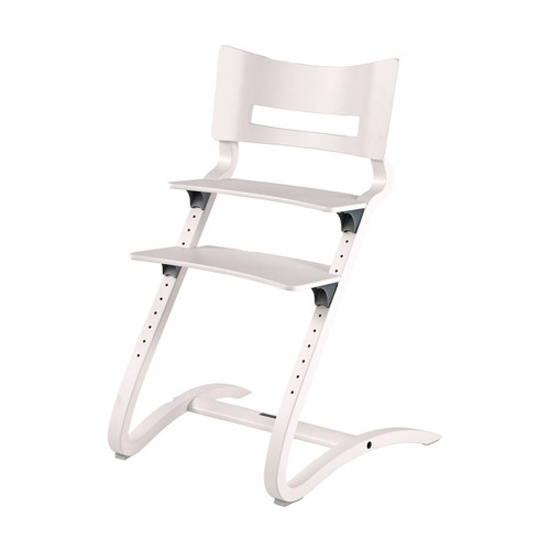 LEANDER CLASSIC™ High Chair Set White with Safty Bar, Tray with Dark Blue Cushion