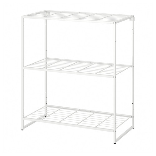 JOSTEIN Shelving unit, in/outdoor/wire white, 81x40x90 cm