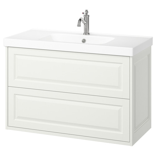 TÄNNFORSEN / ORRSJÖN Wash-stnd w drawers/wash-basin/tap, white, 102x49x69 cm