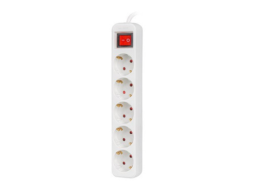 Lanberg Power Strip 3m 5x Schuko Outlet PS1-05F-0300-W, white