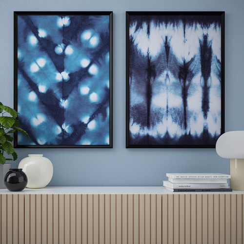 KNOPPÄNG Frame with poster, dark patterns, 50x70 cm, 2 pack