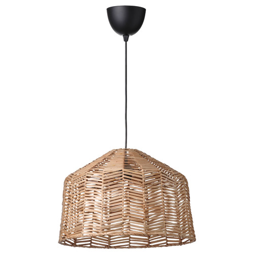 KAPPELAND / HEMMA Pendant lamp, rattan/black