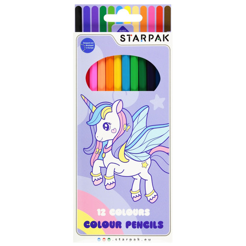 Starpak Colour Pencils 12 Colours Unicorn