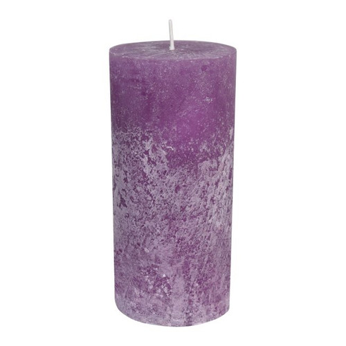 Rustic Candle 15cm, purple