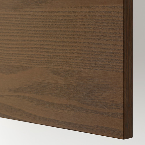 STENSTA Cover panel, dark brown ash veneer, 39x80 cm