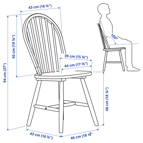 SKOGSTA Chair, black