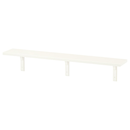 BERGSHULT / RAMSHULT Wall shelf, white, 120x20 cm