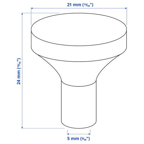 BAGGANÄS Knob, beige, 21 mm