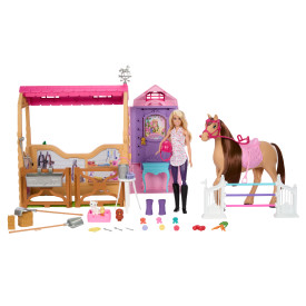 Barbie Mysteries: The Great Horse Chase Stable Playset With Doll HXJ44 3+