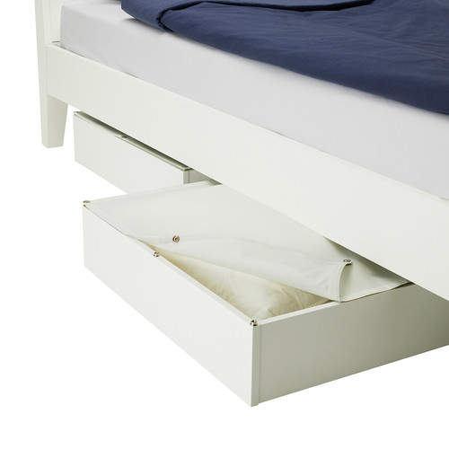 VARDÖ Bed storage box, white, 65x70 cm