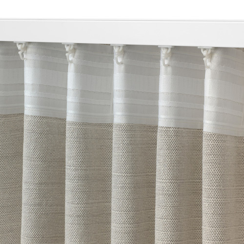 VÄXELBRUK Room darkening curtains, 1 pair, grey, 140x300 cm