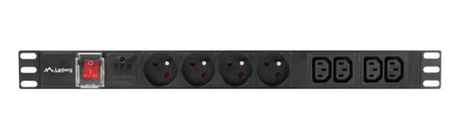 Lanberg Power Strip Rack PDU 1U 4x PL 4x C13 2m