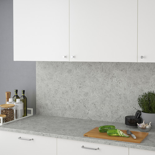 EKBACKEN Worktop, limestone effect/laminate, 186x2.8 cm